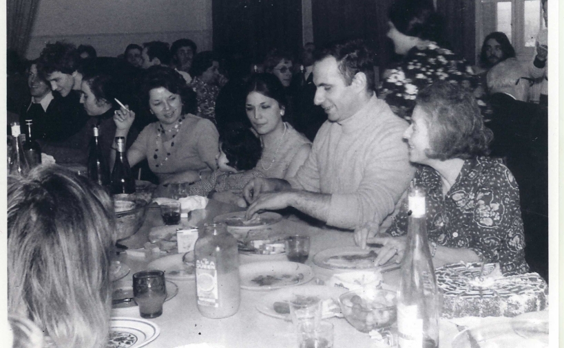 Repas noel 1975. Au centre Michel Stasi